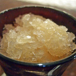 京都祇園 天ぷら八坂圓堂 - 水の物（グレープフルーツのシャーベット）