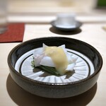 鮨 幸仁 - ◆水菜と烏賊下足の酢味噌和え・・酢味噌の味わいが好み。