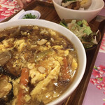 味庵茶坊 - 酸辣湯麵と魯肉飯のセット