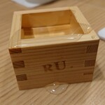 煮干そば 流。 - おかわり升酒(小) ¥300