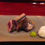 銀座 しのはら - 玉鋼（たまはがね）で焼いた士威嚇関ヶ原の青首鴨