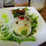 麺や　福座 - 2013年5月26日(日)　期間限定　新じゃがと新玉ネギの季節サラダ(150円)