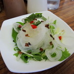 麺や　福座 - 2013年6月2日(日)　期間限定　新じゃがと新玉ネギの季節サラダ(150円)