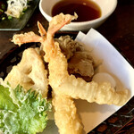 わへいそば - 天ぷら　天然海老と野菜