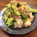 上海亭 - 鶏と胡瓜の梅肉ソース合え