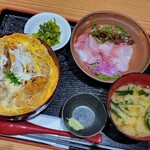 鮮活 喰で!! - ◆「まぐろカツ丼」(ちょい刺身のせセット)