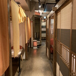 Shishimai - 廊下を挟んで左右に個室が並んでいます