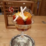 水信ブルック＆ファクトリー - いちごと金柑のミニパフェ