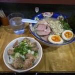 塩そば専門店 桑ばら - ホッキ貝と大蛤と帆立とホンビノス貝出汁のポロリ水泳運動会そば＋パイカ丼