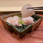 御料理 寺沢 - 寒鮃の造り