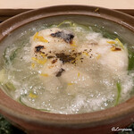 御料理 寺沢 - とら河豚の焼白子と下仁田葱の小鍋立