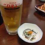 松葉鮨 - ビール＋お通し