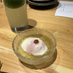 鶏と肴 フルヤ - お通し。出汁が絶品。