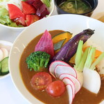 Vegetable curry (includes salad bar, soup, miso soup, and all-you-can-eat dessert)