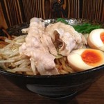 麺屋わっしょい - 男のまぜ麺、麺350g、炒め野菜トッピング