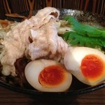 麺屋わっしょい - 男のまぜ麺、麺350g、炒め野菜トッピング
