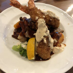 ミスターとフライパン - ポークソテーと海老フライ2,200円