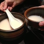 炭火焼肉 我流 - マッコリボトルで頼むとこれが、、、