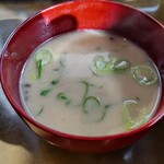 長浜わっしょい - 炙りチャーシュー丼のラーメンスープ