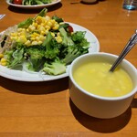 Suteki Hambagu No Mise Iwataki - サラダ、スープ