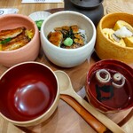 うなぎの中庄 - うなぎ三彩御膳