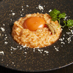 Gouty risotto with sea urchin and egg yolk