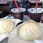 市電カフェ - 元祖豚まん ＆ アイスコーヒー