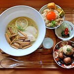 麺屋割ぽう ツクリ茸 - ♦︎天草大王とツクリ茸の塩ラーメン（※天草大王 かしわ飯は別注文）