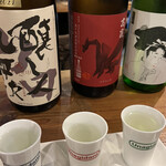 日本酒うなぎだに - 日本酒飲み比べ