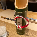 Muromachi Wakuden - 青竹酒。一献として頂きましたが、その後一合頼みました。