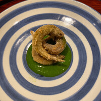室町 和久傳 - モロコのかき揚げ