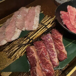 Yakiniku Toraji - コースの焼肉各種