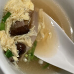 中国料理 四川 - セットのスープは木の子と卵のスープ