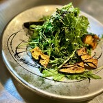 Salad with arugula and grilled northern loron pumpkin