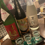 わかたろう - 日本酒飲み比べ（来福、大山、五橋）