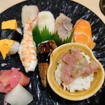 Kome To Sakana - 令和5年1月 ランチタイム
                      にぎり寿司8貫(赤出汁付) 800円