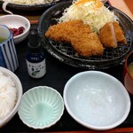 山かつ - 宝山豚ロースととろヒレ定食