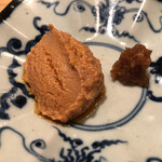 鮨 さかい - 余市のあん肝と奈良漬