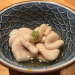 鮨 さかい - 根室の鱈の白子の出汁かけ