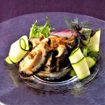 Ginza Asuta - 鮑ときのこの冷菜、自家製XO醤ソース