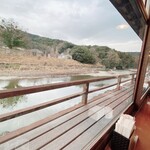 五十鈴川カフェ - 五十鈴川を眺める席に座りました