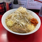 用心棒 本号 - 220501ラーメン普通830円麺少な目ニンニクショウガカラタマ