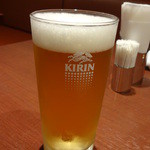 艇家大牌トン - キリン一番搾り（中）：６００円