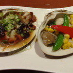 艇家大牌トン - 北寄貝の黒豆ソース蒸し