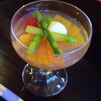 可ん寅 - 夏野菜と雲丹のゼリー寄せです