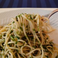 ラ･スコリエーラ - 網海老と青海苔のオリーブオイル スパゲッティ