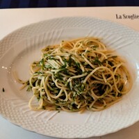 ラ･スコリエーラ - 網海老と青海苔のオリーブオイル スパゲッティ