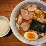 麺屋 悠 - 新春特製そば（700円）、大盛（50円）