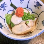 十八番 - 茹で牡蠣ポン酢。