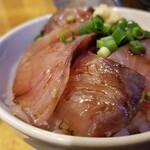 塩そば専門店 桑ばら - 寒ブリ昆布締め丼と鰤出汁と貝出汁そばの定食